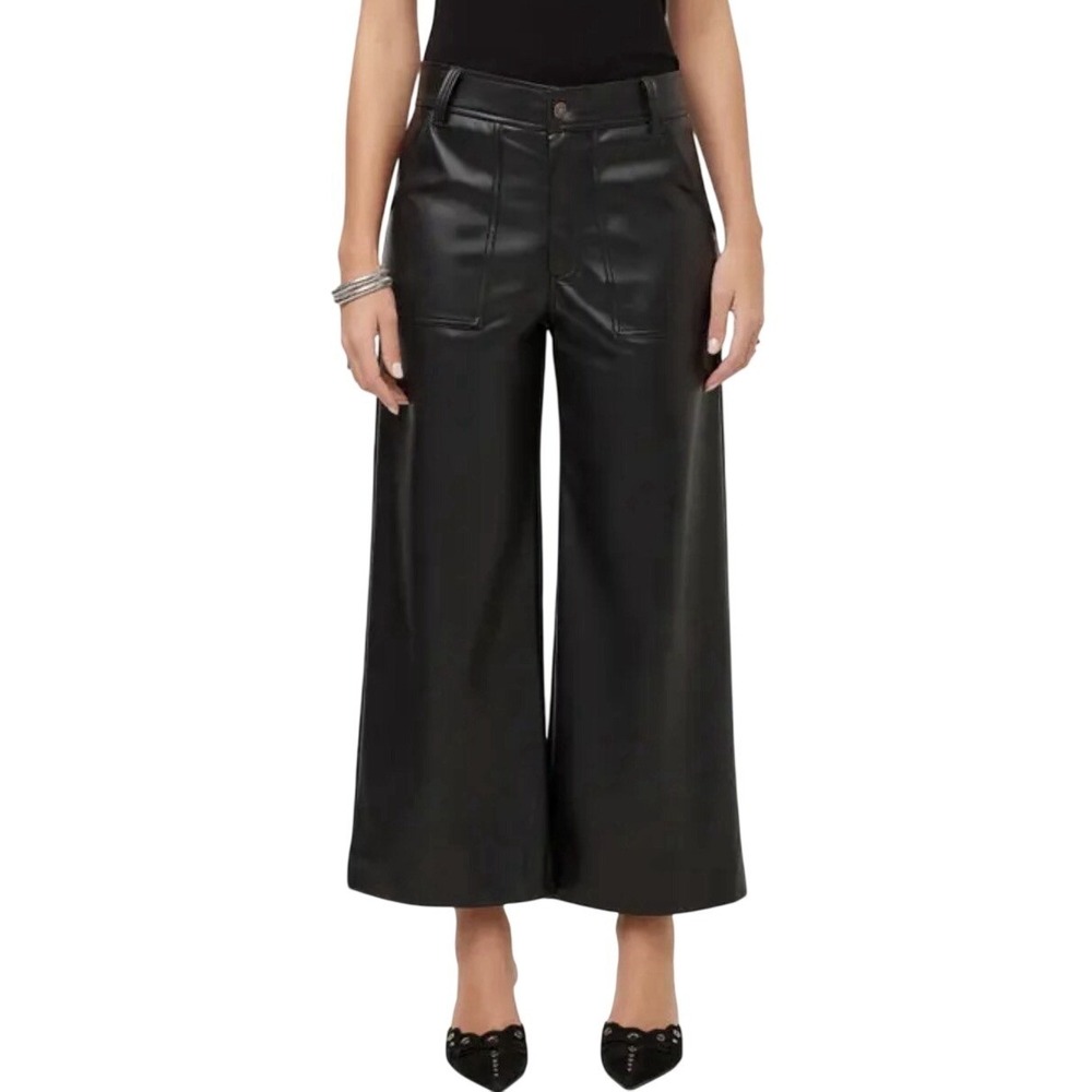 CeCe Faux Leather Pants Sz XL Whimsigoth Winter Fall Black Icon Pink Grunge Y2K